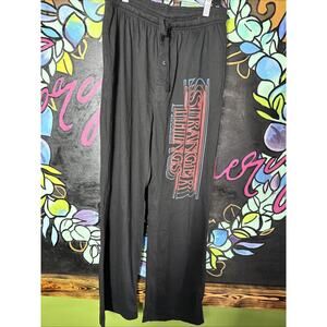 Stranger Things Pajama PJ Pants, Black, Medium